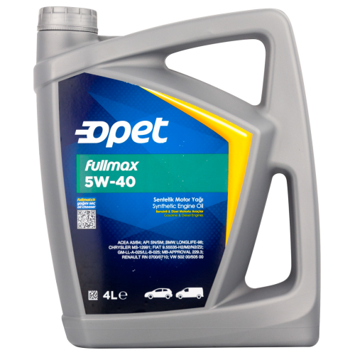 Синтетическое моторное масло Fullmax 5W-40 - 4 л Синтетическое моторное масло Fullmax 5W-40 - 4 л